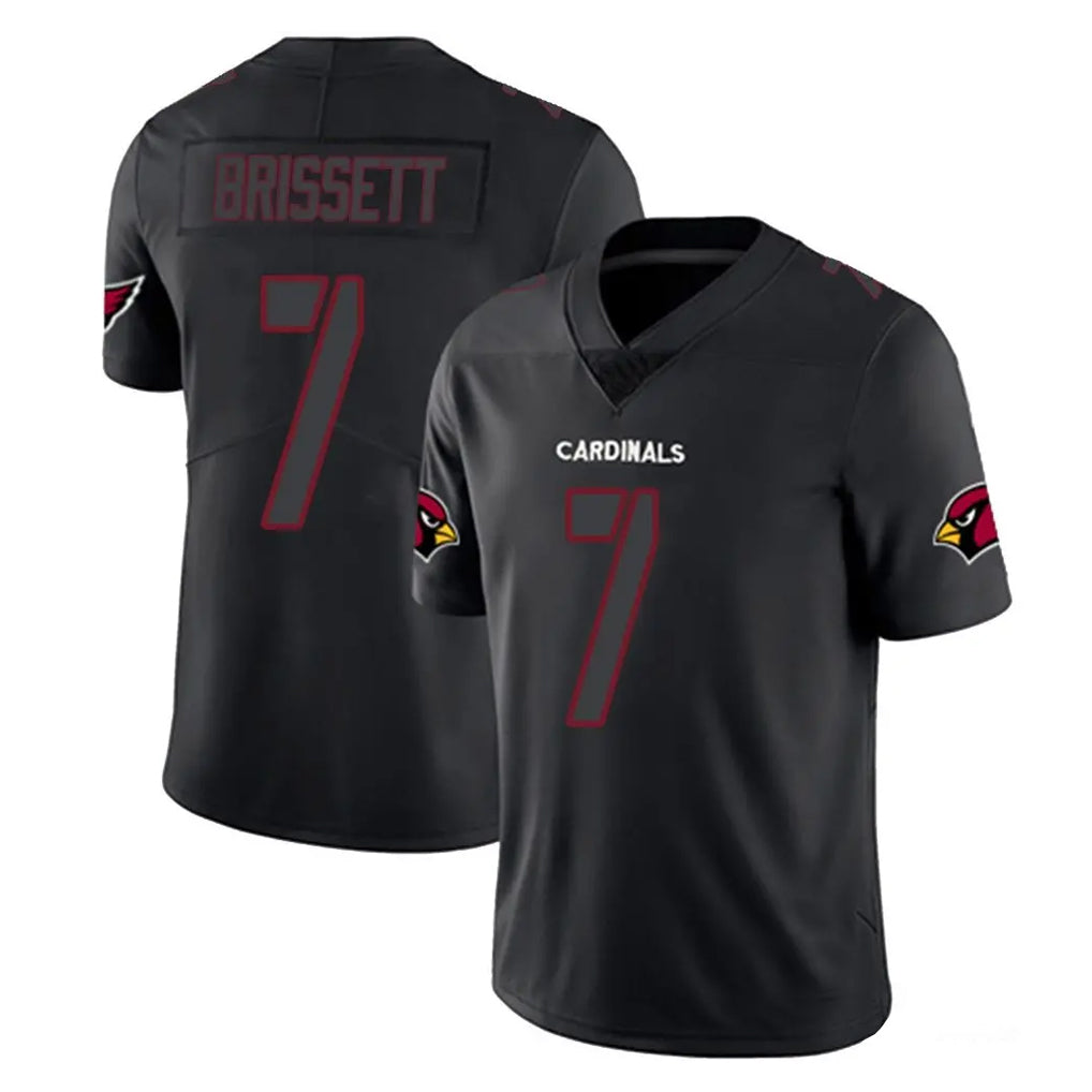 A.Cardinals #7 Jacoby Brissett Player Black Impact Limited Home Game Edoa Stitched Jerseys
