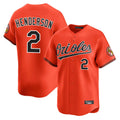 B.Orioles #2 Gunnar Henderson Player Orange Limited Home Game Edoa Stitched Jerseys