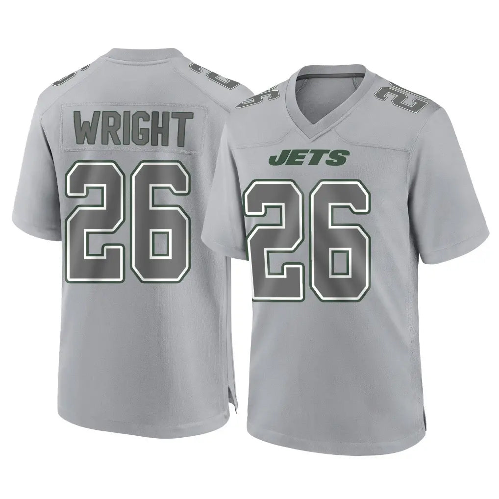 NY.Jets #26 Nahshon Wright Player Gray Limited Atmosphere Fashion Home Game Edoa Stitched Jerseys