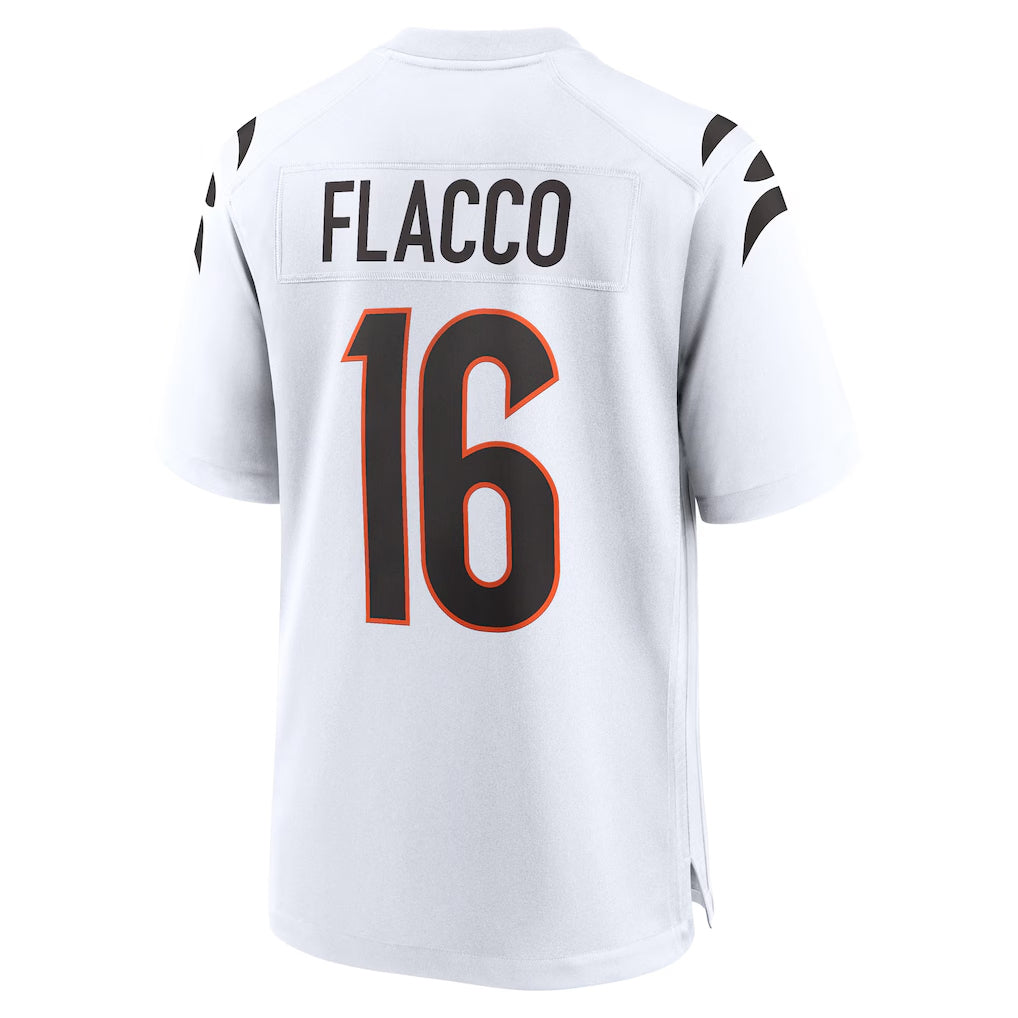 C.Bengals #16 Joe Flacco Player White Home Game Edoa Stitched Jerseys