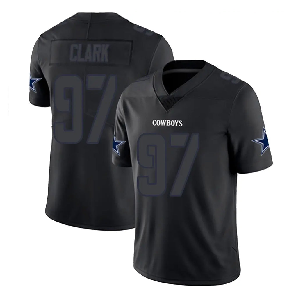 D.Cowboys #97 Kenny Clark Player Black Impact Limited Home Game Edoa Stitched Jerseys
