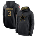 D.Cowboys #3 George Pickens Player Black Salute to Service Pullover Hoodies Limited Edoa Stitched Jerseys