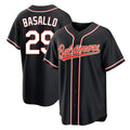 B.Orioles #29 Samuel Basallo Player Black Out Home Game Edoa Stitched Jerseys