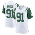 NY.Jets #91 Jowon Briggs Player White Classic Home Game Edoa Stitched Jerseys