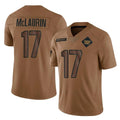 W.Commanders #17 Terry Mclaurin Player Brown Limited Salute To Service Home Game Edoa Stitched Jerseys