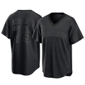 C.Guardians #75 Connor Brogdon Player Black T-shirt Home Game Edoa Stitched Jerseys