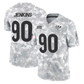 C.Bengals #90 Kris Jenkins Jr Player Arctic Camo Salute to Service Limited Edoa Stitched Jerseys