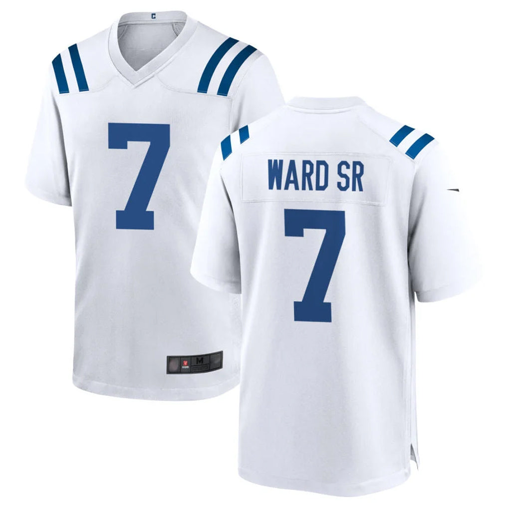 IN.Colts #7 Charvarius Ward Sr. Player White Home Game Edoa Stitched Jerseys