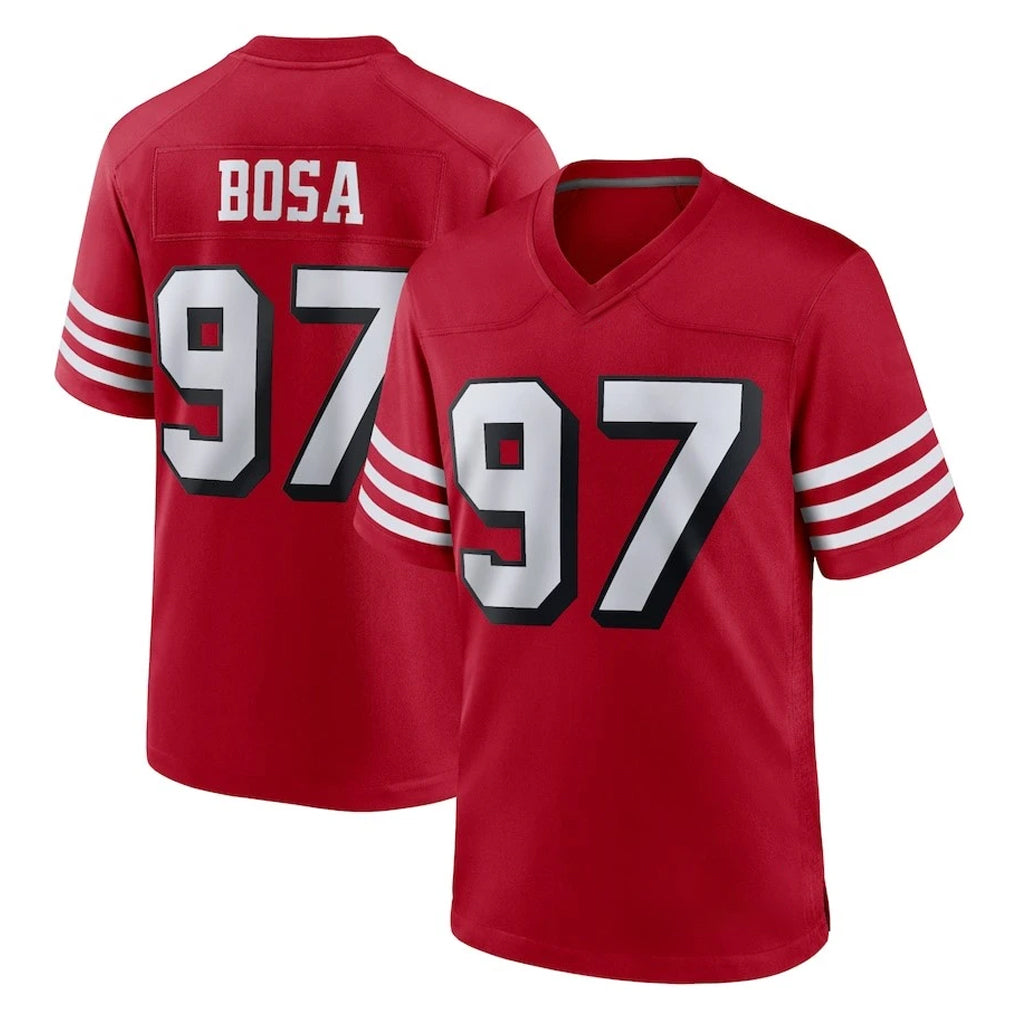 SF.49ers #97 Nick Bosa Player Red Limited Alternate Home Game Edoa Stitched Jerseys