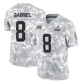 C.Browns #8 Dillon Gabriel Player Arctic Camo Salute to Service Limited Home Game Edoa Stitched Jerseys
