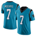 C.Panthers #7 Tre'von Moehrig Player Blue Vapor Untouchable Limited Game Edoa Stitched Jerseys