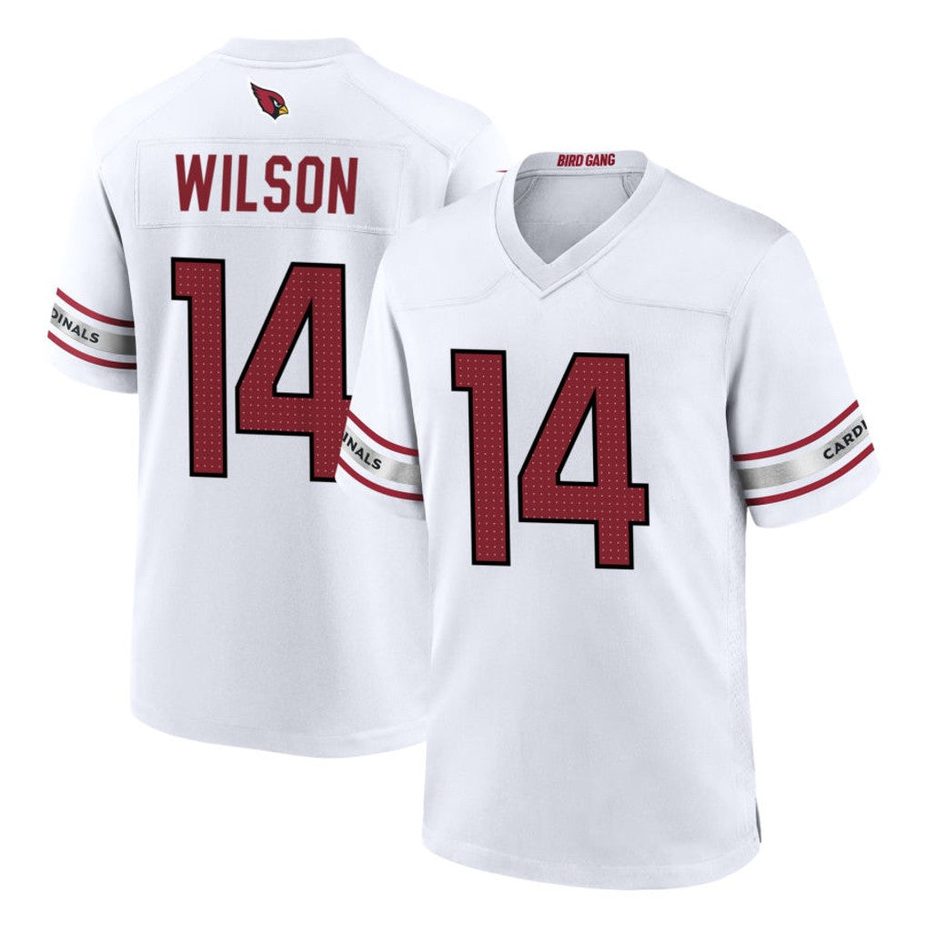 A.Cardinals #14 Michael Wilson Player White Home Game Edoa Stitched Jerseys