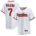 C.Guardians #7 George Valera Player White Game Home Edoa Stitched Jerseys