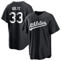 Athletics #33 Henry Bolte Player Black Fashion Home Game Edoa Stitched Jerseys