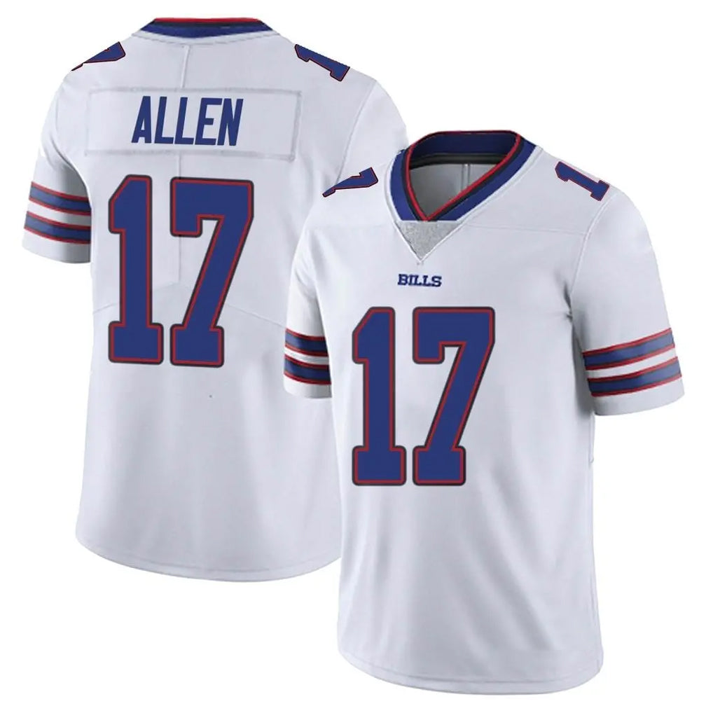 B.Bills #17 Josh Allen Player White Vapor Untouchable Limited Edoa Stitched Jerseys