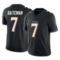 B.Ravens #7 Rashod Bateman Player Black Vapor F.U.S.E. Limited Edoa Stitched Jerseys