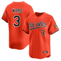 B.Orioles #3 Taylor Ward Player Orange Limited Home Game Edoa Stitched Jerseys