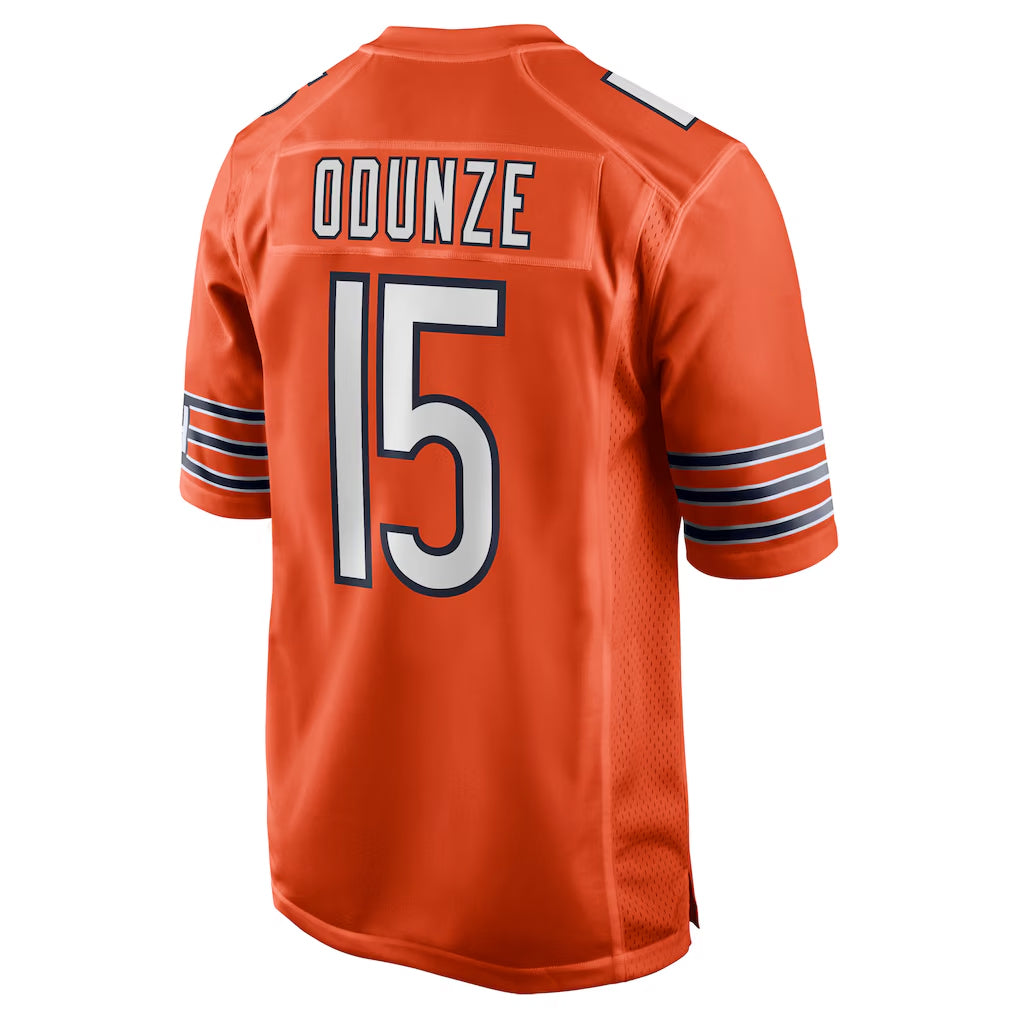 C.Bears #15 Rome Odunze Player Orange Home Game Edoa Stitched Jerseys