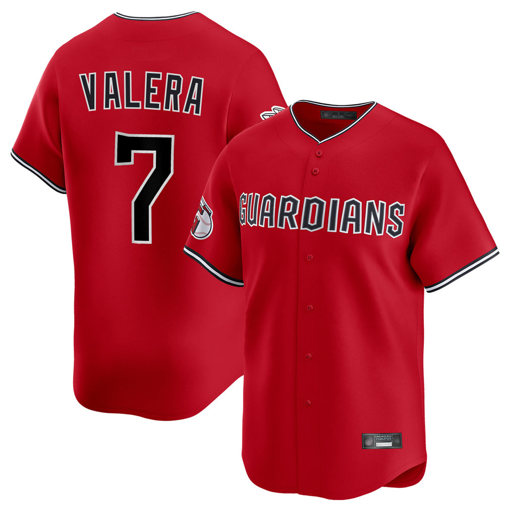 C.Guardians #7 George Valera Player Red Limited Home Edoa Stitched Jerseys