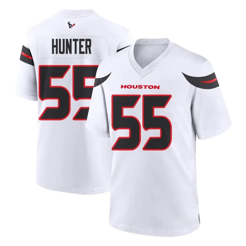H.Texans #55 Danielle Hunter Player White Home Game Edoa Stitched Jerseys
