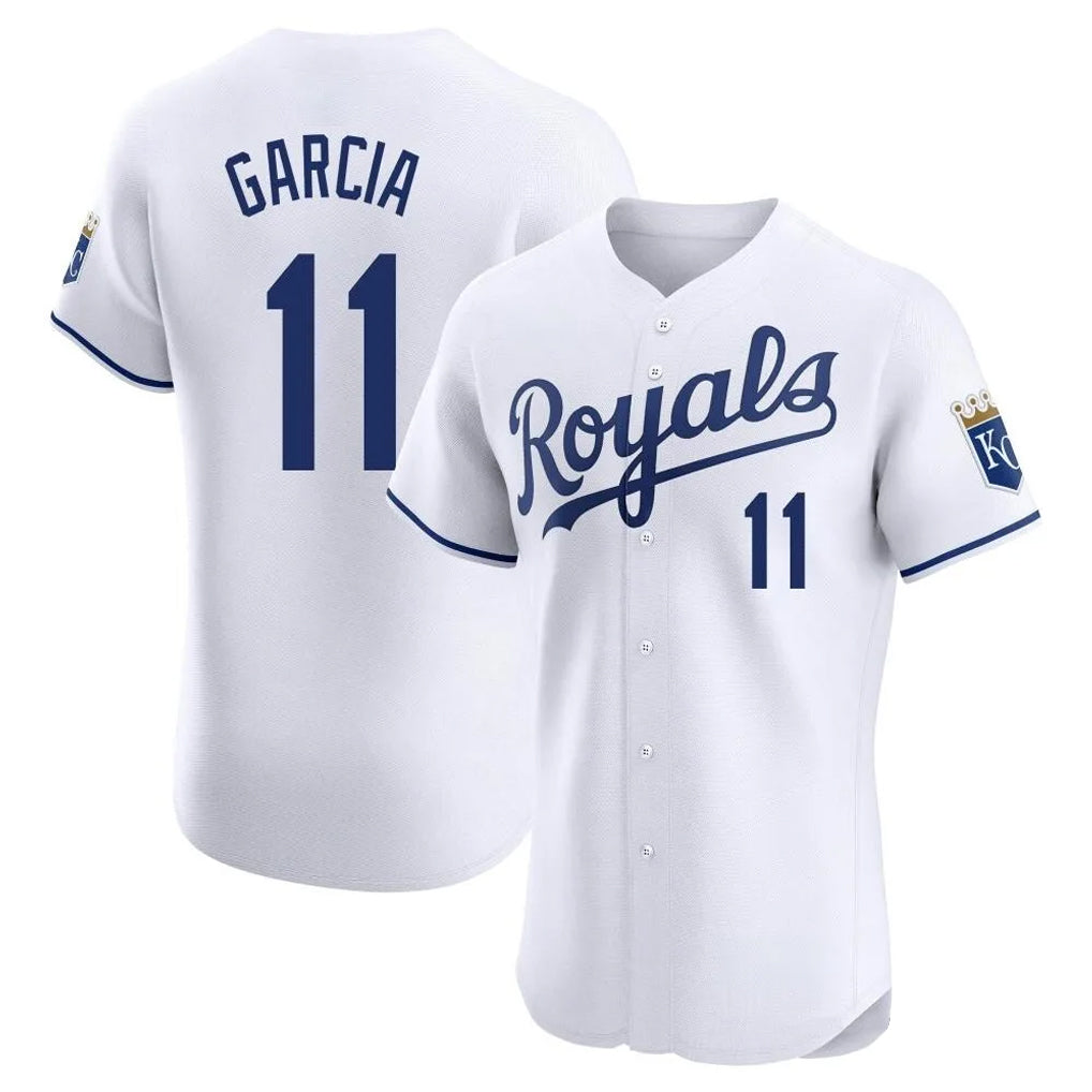 KC.Royals #11 Maikel Garcia Player White Alt Limited Elite Home Edoa Stitched Jerseys