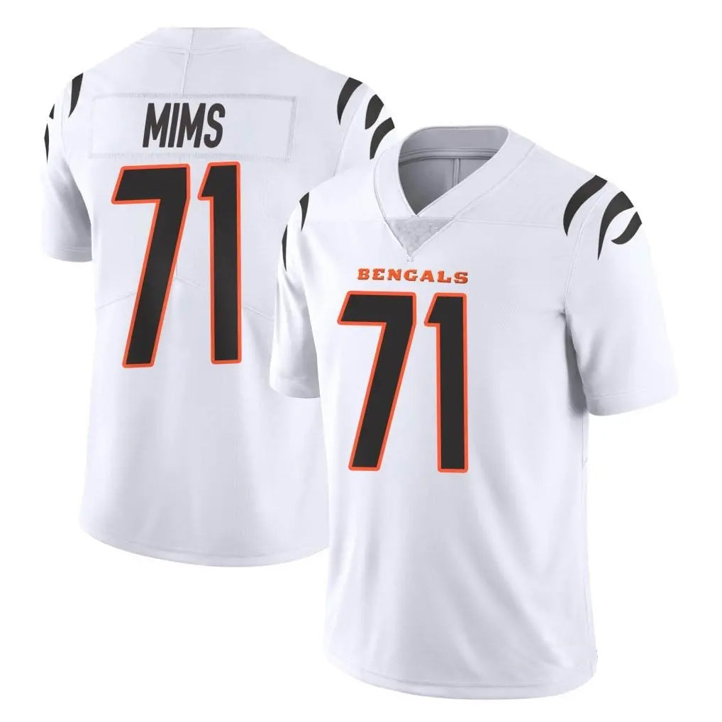 C.Bengals #71 Amarius Mims Player White Vapor Untouchable Limited Home Game Edoa Stitched Jerseys