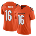 C.Bengals #16 Joe Flacco Player Orange Vapor F.U.S.E. Limited Home Game Edoa Stitched Jerseys