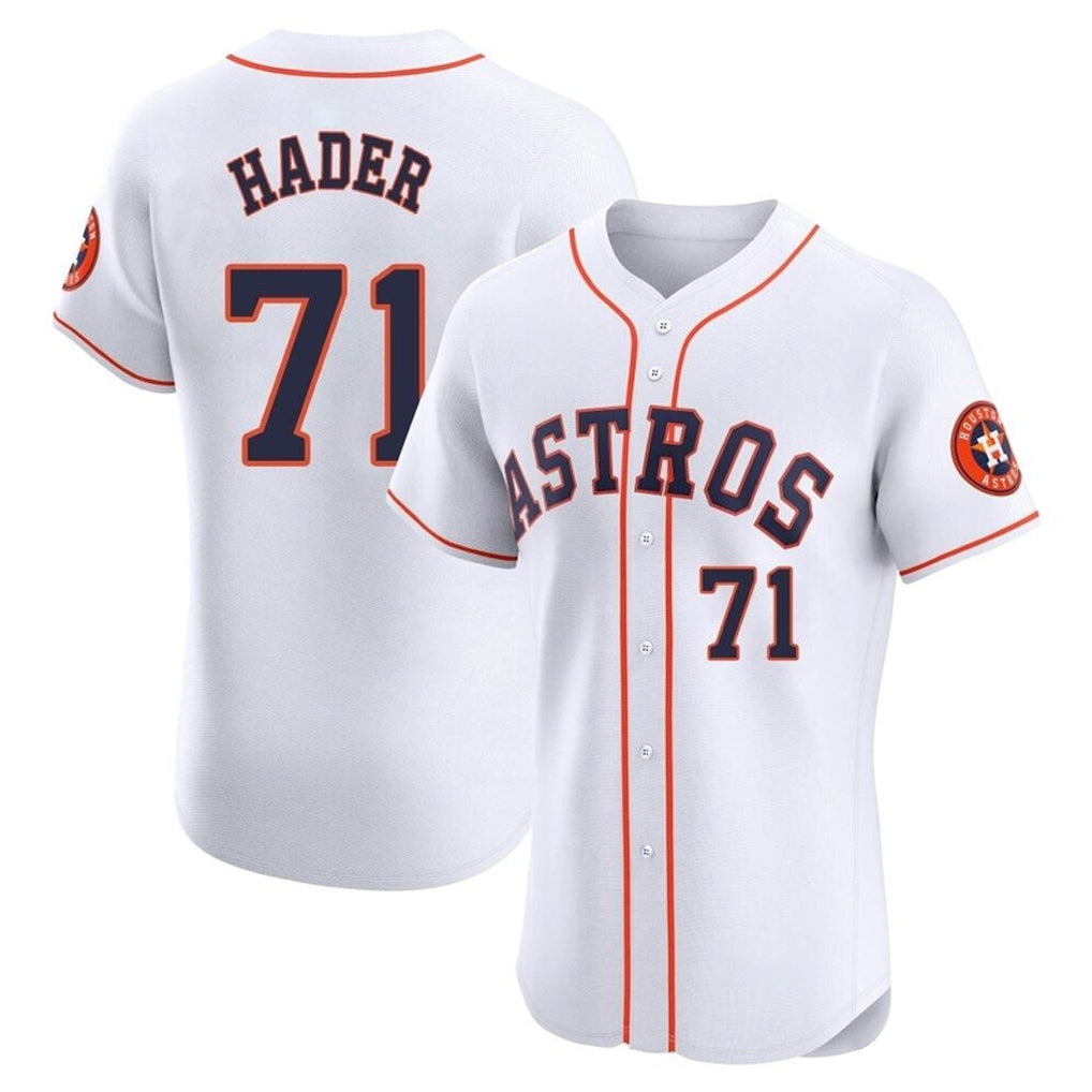 H.Astros #71 Josh Hader Player White Limited Elite Home Edoa Stitched Jerseys
