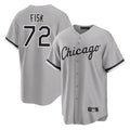 C.White Sox #72 Carlton Fisk Player Gray Home Game Edoa Stitched Jerseys