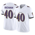 B.Ravens #40 Teddye Buchanan Player White Vapor F.U.S.E. Limited Home Game Edoa Stitched Jerseys