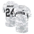 B.Bills #24 Cole Bishop Player Arctic Camo Salute to Service T-Shirt Hoodies Edoa Stitched Jerseys