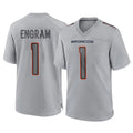 D.Broncos #1 Evan Engram Player Gray Atmosphere Fashion Limited Game Edoa Stitched Jerseys