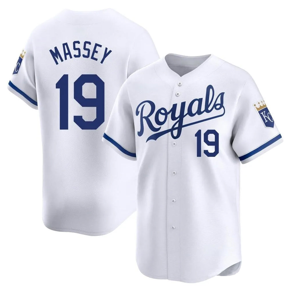 KC.Royals #19 Michael Massey Player White Alt Limited Home Edoa Stitched Jerseys
