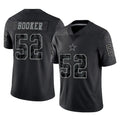 D.Cowboys #52 Tyler Booker Player Black Limited Reflective Home Game Edoa Stitched Jerseys