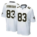NO.Saints #83 Juwan Johnson Player White Home Game Edoa Stitched Jerseys