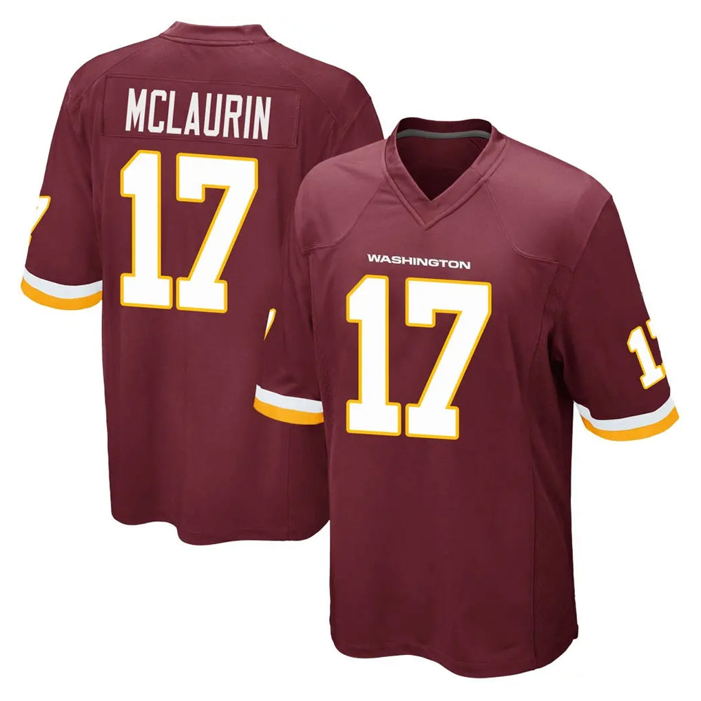 W.Commanders #17 Terry Mclaurin Player Burgundy Team Color Home Game Edoa Stitched Jerseys