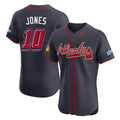 A.Braves #10 Chipper Jones Player Navy 2025 Speedway Classic Limited Elite Home Game Edoa Stitched Jerseys