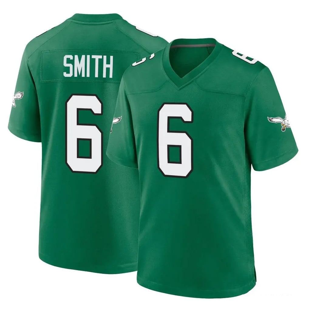 P.Eagles #6 DeVonta Smith Player Green Kelly Alternate Home Game Edoa Stitched Jerseys