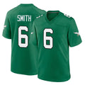 P.Eagles #6 DeVonta Smith Player Green Kelly Alternate Home Game Edoa Stitched Jerseys