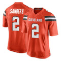 C.Browns #2 Shedeur Sanders Player Orange Home Game Edoa Stitched Jerseys