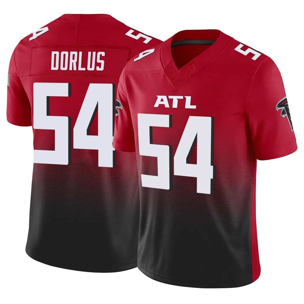 A.Falcons #54 Brandon Dorlus Player Red Vapor F.U.S.E. Limited Home Game Edoa Stitched Jerseys
