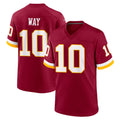 W.Commanders #10 Tress Way Player Burgundy Game Home Edoa Stitched Jerseys