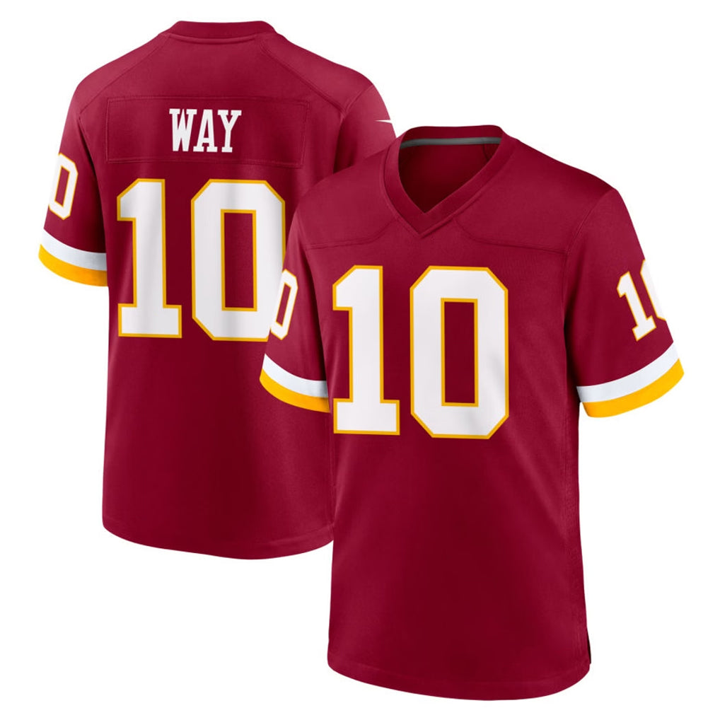 W.Commanders #10 Tress Way Player Burgundy Game Home Edoa Stitched Jerseys