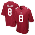 NY.Giants #8 Jevon Holland Player Red Home Game Edoa Stitched Jerseys