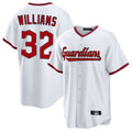 C.Guardians #32 Gavin Williams Player White Game Home Edoa Stitched Jerseys