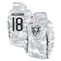 C.Bears #18 Caleb Williams Player Arctic Camo Salute to Service Pullover Hoodies Limited Edoa Stitched Jerseys