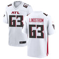A.Falcons #63 Chris Lindstrom Player White Home Game Edoa Stitched Jerseys