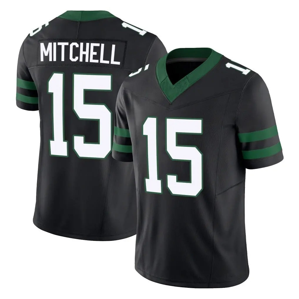 NY.Jets #15 Adonai Mitchell Player Black Limited Legacy Vapor F.U.S.E. Home Game Edoa Stitched Jerseys