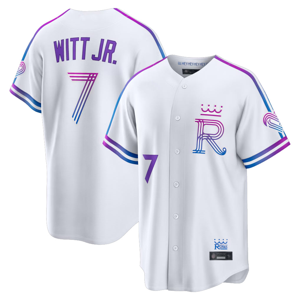 KC.Royals #7 Bobby Witt Jr. Player White 2026 City Connect Limited Home Edoa Stitched Jerseys