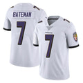 B.Ravens #7 Rashod Bateman Player White Vapor F.U.S.E. Limited Edoa Stitched Jerseys